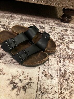 Birkenstock Black Two-Strap Sandals